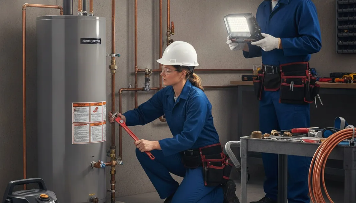 Plumber repairing a leak in a Brandon, FL home for fast, reliable plumbing repair service