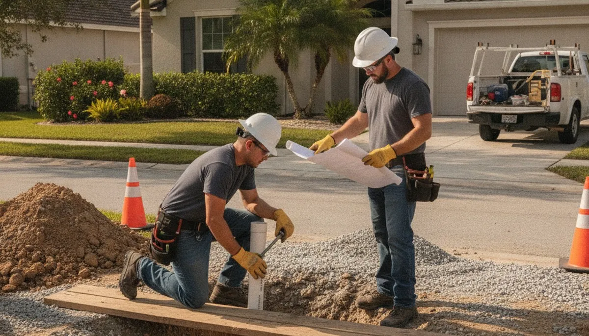 Professional plumber repairing a pipe in Brandon, FL for plumbing repair services