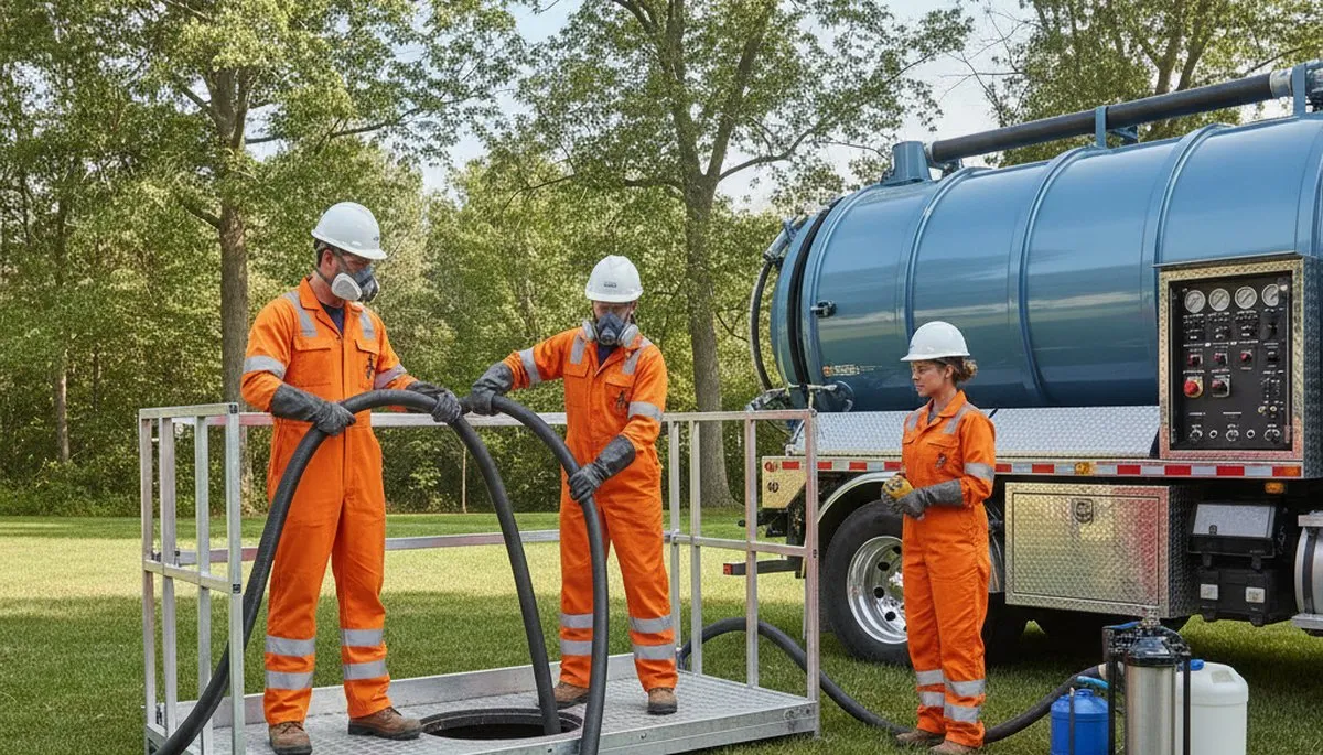 Brandon, FL plumber providing septic pumping service for local homes during rainy season